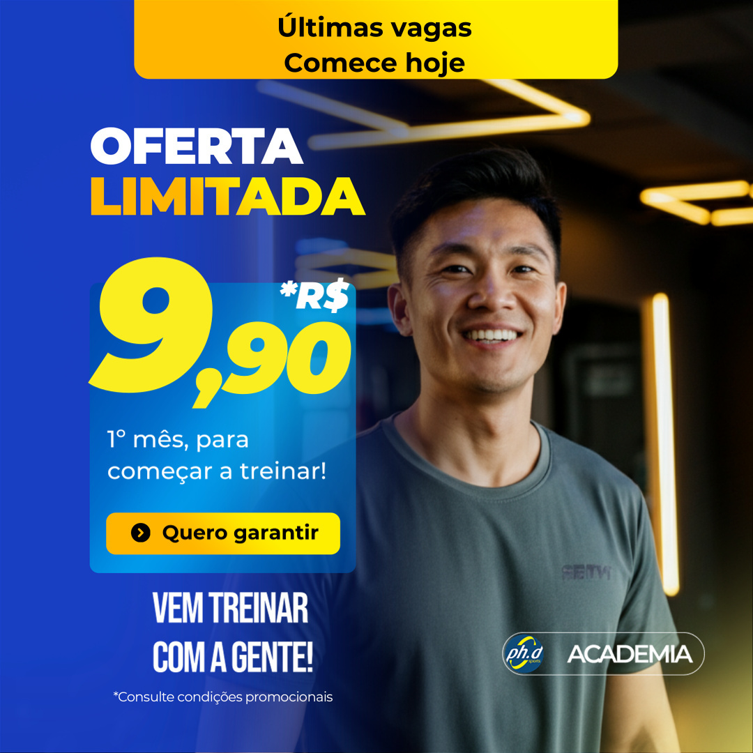 Promoção R$ 9,90 Ph.D Sports